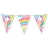 PD-Party 7031084 Feest Bunting - Unicorn, Veelkleurig, Folie, Decoratie Vlaggen, Driehoekig, 1000cm Lengte x 30cm Breedte x 0.1cm Hoogte