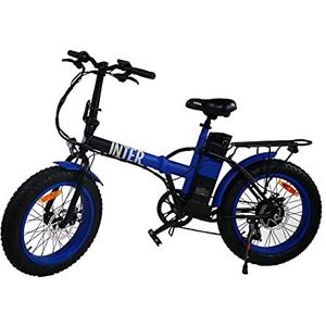 Nilox - E-bike X8 Inter, e-bike met pedaalondersteuning, borstelloze high-speed motor met 36 V, 250 W en afneembare LG 36 V - 10,4 Ah, banden Fat 20 x 4 inch en dubbele schijf