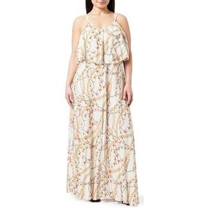 COBIE Dames maxi-jurk met allover-print 10526504-CO01, zwart beige, XXL, Maxi-jurk met allover-print, XXL
