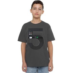 mandarin creative ltd Star Wars Darth Vader 5 T-shirt, uniseks, voor kinderen, donkergrijs, 3-4 jaar, Donkergrijs, 3-4 jaar