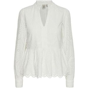 Blouse - V-hals - Lange Mouwen - Peplum Detail - 100% Biologisch Katoen