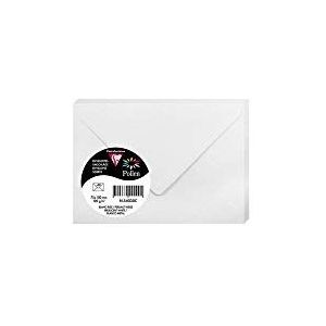 Clairefontaine 54030C - verpakking van 20 enveloppen, met rubber bekleed, formaat 7,5 x 10 cm, 120 g/m², kleur: wit, uitnodiging voor evenementen en voorsprekingen, pollen-serie, glad premium papier