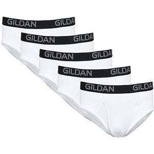 Gildan Heren katoenen stretch slip (Pack van 5), Artic White (5-pack), XXL