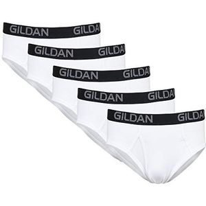 GILDAN Heren katoenen stretch short (Pack van 5), Artic White (5-pack), XXL