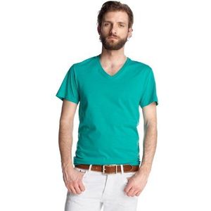 ESPRIT Heren T-shirt Regular Fit D31604, turquoise (turquoise water 445), L