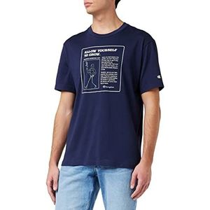 Champion Eco Future Graphic T-shirt voor heren, Navy Blauw, S