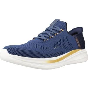 Skechers - Slade - Slip-INS - Blauw - Houtskool Doordrenkte Binnenzool