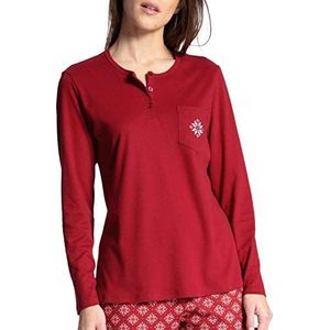 CALIDA Dames Favourites Holidays Pyjama-bovenstuk, Rood (Rio Red), XXS