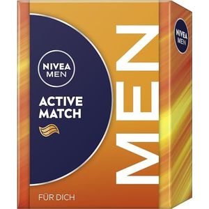 NIVEA MEN Active Match cadeauset, cadeau voor mannen met producten voor vermoeide huid, geschenkdoos met douchegel, gezichtscrème en deodorant voor heren