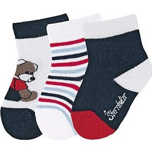 Sterntaler baby-jongens sokken verpakking van 3 beer chaussettes, Bleu, 16 sokken, blauw (Marine 300), één maat (fabrieksmaat