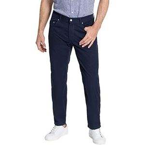 Pioneer Heren 5-pocket platte stof stretch broek, marine, 32W / 34L, marineblauw, 32W x 34L