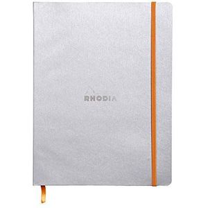 Rhodiarama Softback notitieboek, A5 gestippeld 190 x 250 mm ZILVER