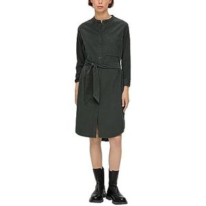 s.Oliver Sales GmbH & Co. KG/s.Oliver Hemdblousejurk voor dames, van corduroy, hemdblousejurk van corduroy, groen, 38