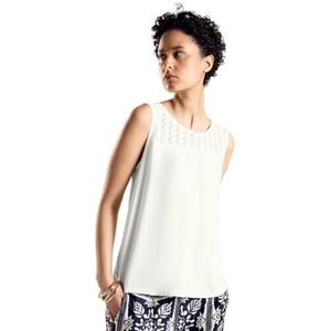 STREET ONE Materiaalmix top, off-white, 36
