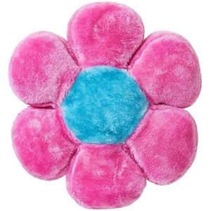 andiamo Kussen Flower Power - decoratief kussen voor kamerdecoratie - bloemenkussen voor gebruik als sofakussen of knuffelkussen pluizig 30 cm roze-lichtblauw