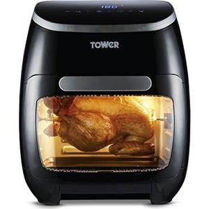 Tower Xpress Pro Combo Vortx 10-in-1 Digitaal Air Friteuse Oven met Snel Air Circulatie, 60-Minuut Timer, 11 L, 2000 W, Zwart