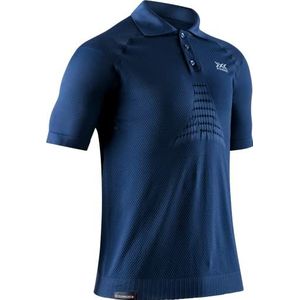 X-Bionic Heren Invent 4.0 Travel Polo Shirt korte mouwen, marineblauw/blauw, S, marine/Blauw, S