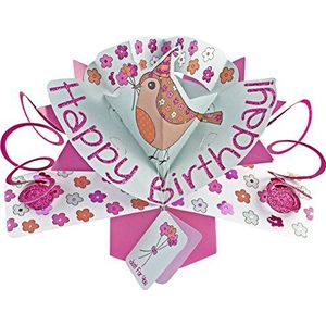 Suki Gifts International Pop Up Card Happy Birthday Bird, meerkleurig, 13 x 21 x 19 cm