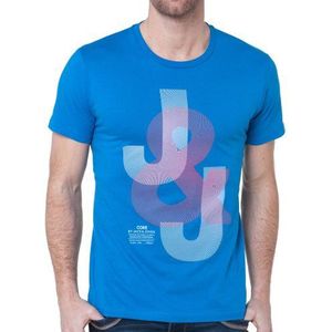 JACK & JONES Heren T-Shirt Slim Fit 12070882 COLE TEE korte mouw CORE