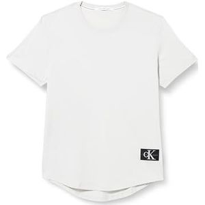 Calvin Klein Jeans Mannen T-shirt met korte mouwen Badge Turn Up Crew Neck, Maanrots, 3XL grote maten