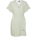 VERO MODA Jurk 'MYMILO'  pastelgroen / wit