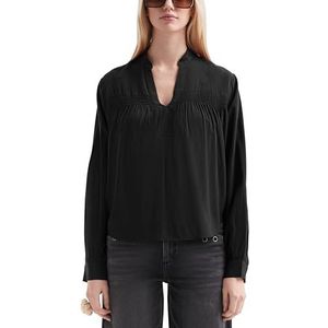 QS - Blouse - Zwart - Blouseshirt - Lange Mouw