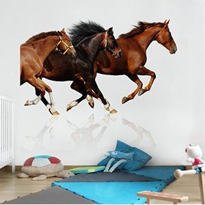 Apalis Kinderbehang vliesbehang paardenkudde fotobehang vierkant | vliesbehang wandbehang wandschilderij foto 3D fotobehang voor slaapkamer woonkamer keuken | Maat: 336x336 cm, bruin, 97909