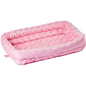 Dubbel Bolster Huisdierbed, roze 45 cm hondenbed, ideaal voor speelgoedhondenrassen en past op 45 cm lange hondenkratten