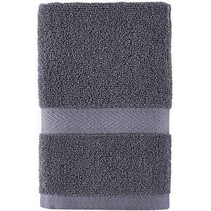 Tommy Hilfiger Moderne Amerikaanse effen handdoek, 40 x 61 cm, 100% katoen 574 g/m² (grijs violet)