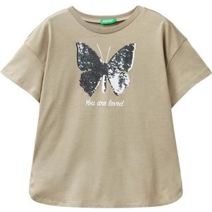 United Colors of Benetton T-shirt voor meisjes en meisjes, legergroen 0w9, 150