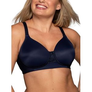Vanity Fair Women's Beauty Back Smoothing Minimizer BH, minimaliseert buste lijn tot 3,8 cm, niet-gewatteerde cups tot H, Draadloos - Navy, 90C