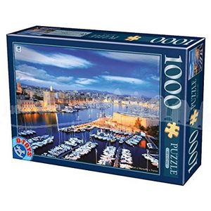 D-Toys Puzzle 5947502874720/EC 16 1000 stuks Landschappen France Marseilles, meerkleurig