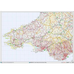 Postcode Sector Map - (S5) - Zuid-Wales - Wandkaart-Kunststof gecoat