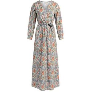 usha FESTIVAL Dames maxi-jurk met paisley-print rakata 15925610, grijs meerkleurig, grijs, meerkleurig., M