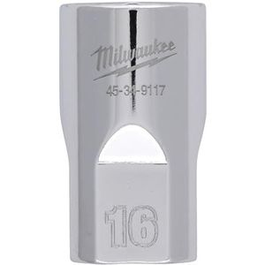 Milwaukee 4932480014 kort glas, 1/2 inch rijden, 16 mm grootte