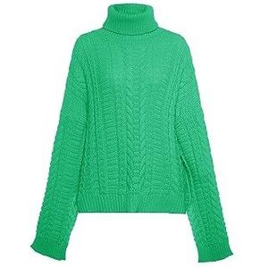 myMo Dames coltrui twist-mode pullover groen XL/XXL, groen, XL