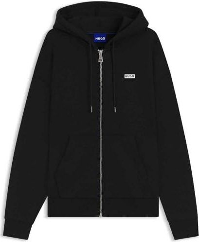 HUGO - Menswear Hoodie - Groen - Katoen - Capuchon