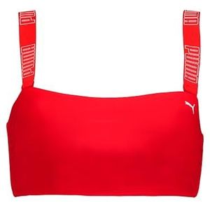 PUMA Bandeau Bikini Top voor dames, rood, L