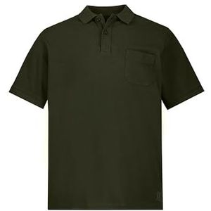 JP 1880 Piquee Poloshirt voor heren, met borstzak, T-shirt, donkergrijs melange, 3XL