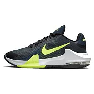 NIKE Heren Air Max Impact 4 Sneaker, Zwart Volt Armory Navy Pure Platinum, 45.5 EU