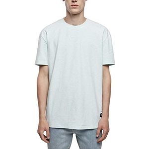 Urban Classics Heren T-shirt Oversize Melange Tee breed gesneden bovendeel voor mannen in 2 kleuren verkrijgbaar, maten S - 5XL, aqua melange, L