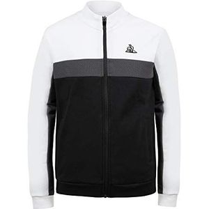 Le coq Sportif Tech FZ sweatshirt, voor kinderen, zwart/New Optical White, 10 A
