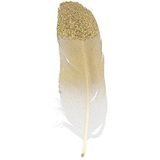 Artemio Pack van 6 Glitter Dipped Feathers (Goud)