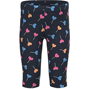 NAME IT NMFVIAN AOP Capri H1 Leggings, Dark Sapphire/AOP: Lollipop, 98, Dark Sapphire/Aop: lollipop, 98 cm