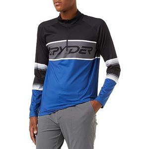 Spyder T-hals met ritssluiting T-shirt, elektrisch blauw, XL heren, Blauw, XL