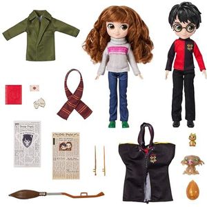 Wizarding World 6067350 Spin Master, 20,3 cm grote Harry Potter- en Hermelien Granger-poppen en accessoires, cadeauset met meer dan 20 delen, speelgoed voor kinderen, meerkleurig