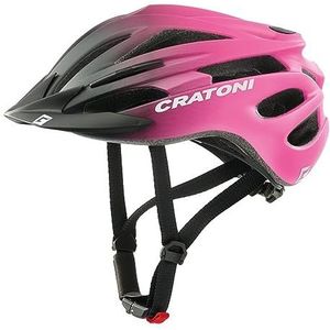 Cratoni Pacer Jr helm voor volwassenen, uniseks, zwart/roze mat, S