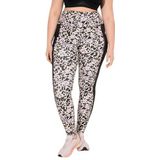 Ulla Popken Sportbroek  beige / lila / zwart