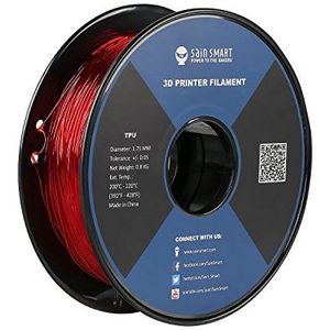 SainSmart TPU 3D-printerfilament, 1,75 mm, 0,8 kg, rood