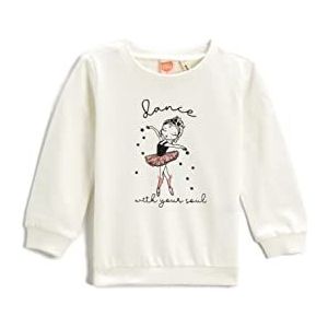 Koton Sweatshirt met motto print trainingsshirt voor meisjes, ecru (010), 12-18 mesi